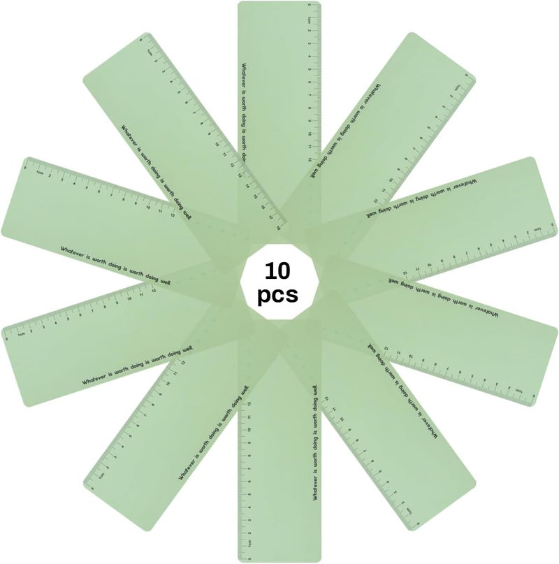 Winfox Green Dyslexia Tools for Kids, 10-Piece Guided Reading Strips, Colored Overlay Highlighters, Reading Tracking Rulers for Visual Stress, ADHD, Irlens Syndrome - Image 3